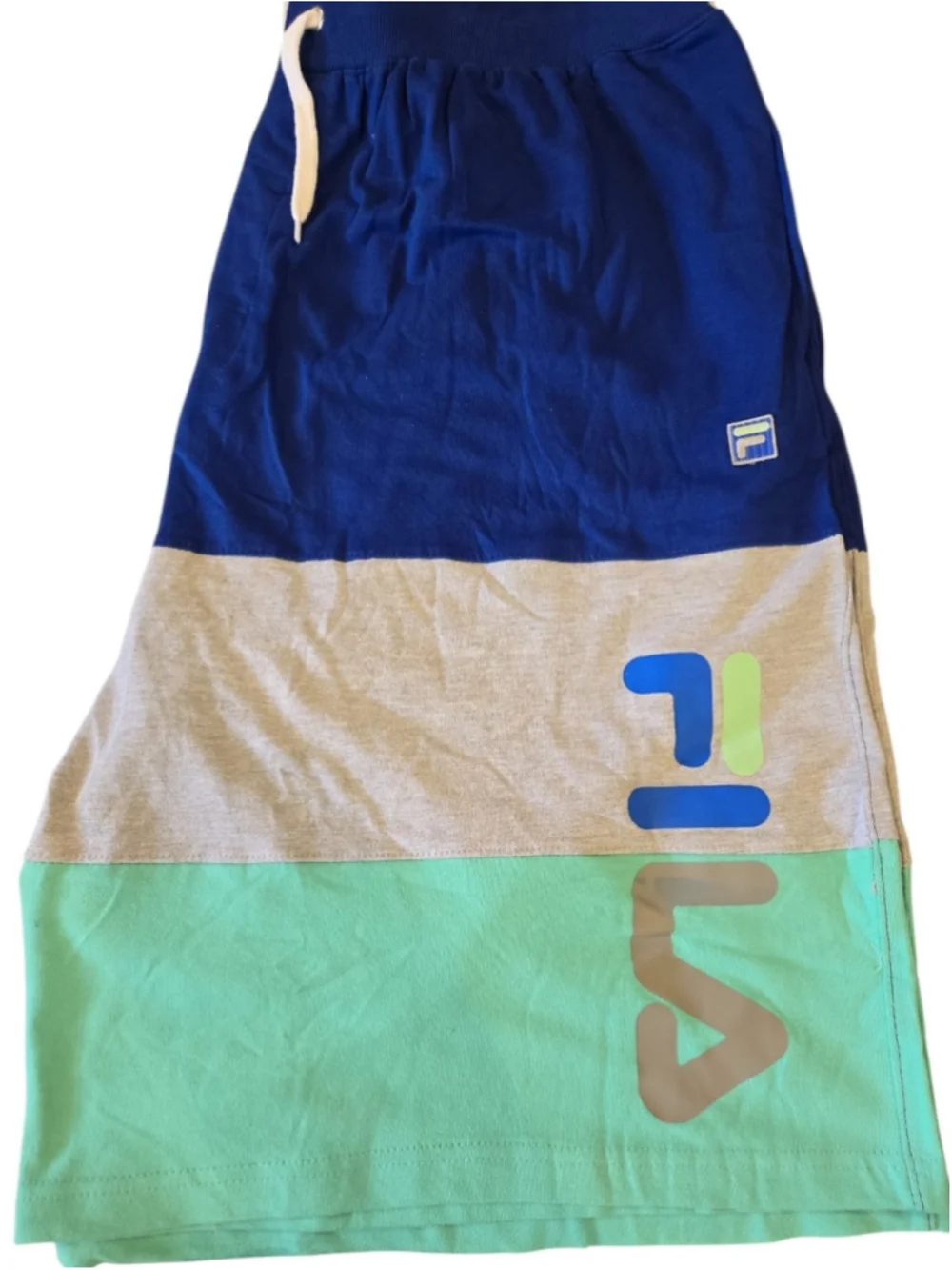 Fila 4XL Shorts Drawstring Closure Tri Color With Logo NWT (D-09)